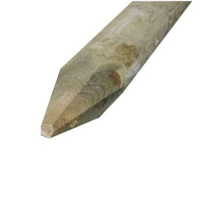 6ft Rounded Pointed Fence Post (1800 x 75 - 100mm) - UC4 Peeled & Pressure Treated