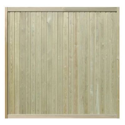 6ft Jacksons Horizontal Tongue & Groove Fence Panel (1830 x 1830mm) - Pressure Treated Green Timber