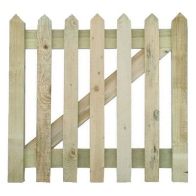 3ft Point Pale Picket Gate (900 x 900mm)